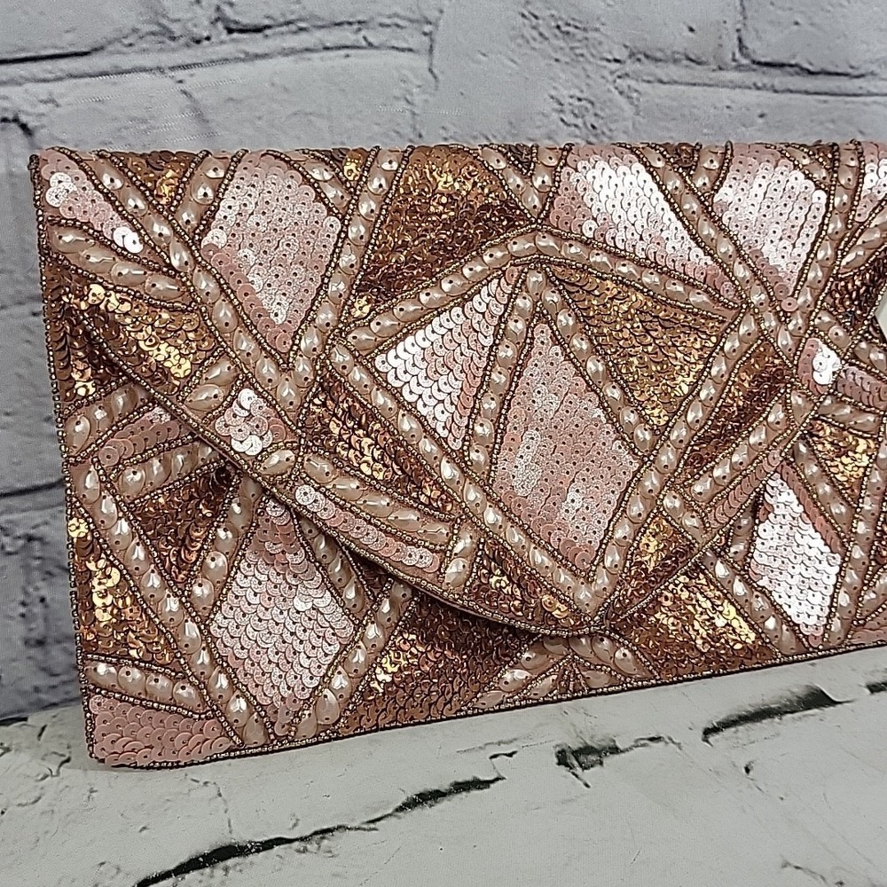 Francescas Dakota Sequin Patchwork Clutch Purse B… - image 3